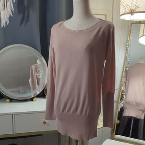 White House Black Market Pink Crew Neck Sweater